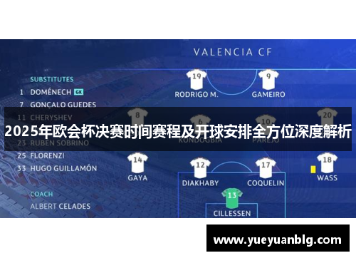 2025年欧会杯决赛时间赛程及开球安排全方位深度解析